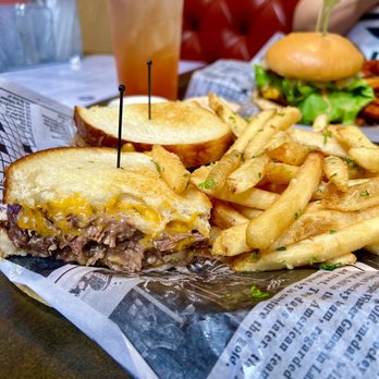 Barrelhouse 101 - Short Rib Melt Sandwich - American Near Me - Ventura, California Barrelhouse 101 - Short Rib Melt Sandwich - American Near Me - Ventura, California