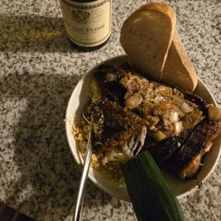 Darou Salam - A little braised tilapia and circus with a bit of white wine.