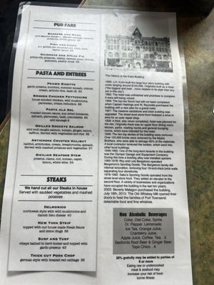 Menu photo 1 The Old Whiskey Mill Port Townsend, WA Menu photo 1 The Old Whiskey Mill Port Townsend, WA