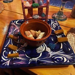 Aura Cocina Mexicana - Tamales dulces with various Mexican candies post dinner