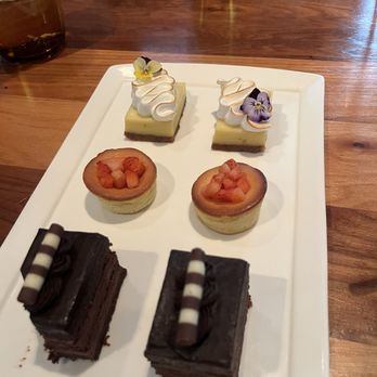 Bourbon Steak - Miami - Family Style dessert- Tropical Key Lime Pie , Chocolate Cake, Cheesecake - Steakhouses Near Me - Aventura, Florida