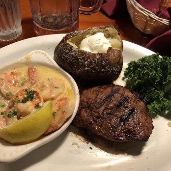 Cattlemens - 8 oz steak, shrimp scampi and baked potato - Seafood Near Me - Dixon, California