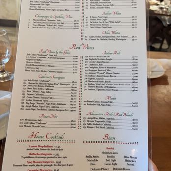 Raffaello Ristorante - menu - Italian Near Me - San Pedro, California