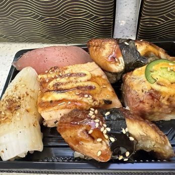 FOB Sushi Bar - Eel and seared salmon sushi - Sushi Bars Near Me - Seattle, Washington