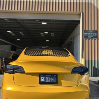 Artdeshine Studios - Nano Graphene protected Inozetek Metallic Dandelion Yellow pick up day - Auto Detailing Near Me - Concord, California