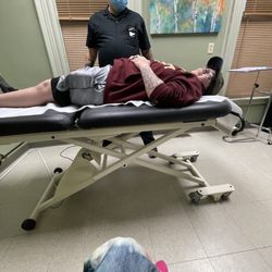 Sacred Piercing - My buddy on the table, about to get pierced!