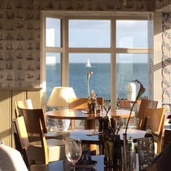 Cafe Klein Helgoland - Morgens beim brunchen , idyllischer Ausblick