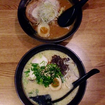 Ramen-Ya - Top: Hakata Ramen with soy sauce and miso, Bottom: Sesame Ramen with salt - Ramen Near Me - Amsterdam, New Hampshire Ramen-Ya - Top: Hakata Ramen with soy sauce and miso, Bottom: Sesame Ramen with salt - Ramen Near Me - Amsterdam, New Hampshire