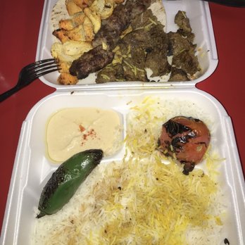 NoHo Cafe - #13 NoHo Special Kabob (Combination of Beef, Chicken Breast and Ground Beef) with Side of Tomato and Jalapeño ($1.00 extra) - Mediterranean Near Me - North Hollywood, California NoHo Cafe - #13 NoHo Special Kabob (Combination of Beef, Chicken Breast and Ground Beef) with Side of Tomato and Jalapeño ($1.00 extra) - Mediterranean Near Me - North Hollywood, California