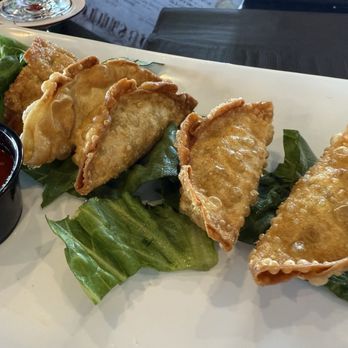 The Brass Tap - Fried Chicken Potstickers (over-fried and tasteless) - Beer Bar Near Me - Marietta, Georgia The Brass Tap - Fried Chicken Potstickers (over-fried and tasteless) - Beer Bar Near Me - Marietta, Georgia