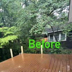 C H Ervin Electric - Powerline hanging over deck