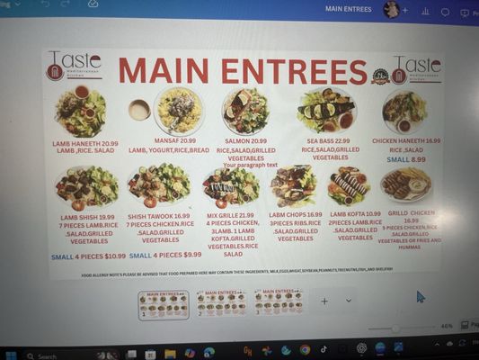 Menu photo 2 Taste Mediterranean Kitchen Hartford, CT Menu photo 2 Taste Mediterranean Kitchen Hartford, CT