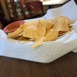 Complimentary chips and salsa Complimentary chips and salsa