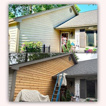 Elevate Property Solutions - New cedar siding and fresh stain to match - General Contractors Near Me Elevate Property Solutions - New cedar siding and fresh stain to match - General Contractors Near Me