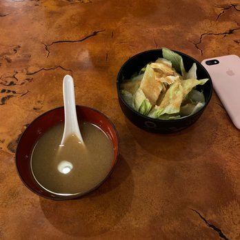 Mikado Sushi - Miso and House Salad - Sushi Bars Near Me - Chandler, Arizona
