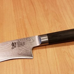 shun knife that had a chip, but not now.