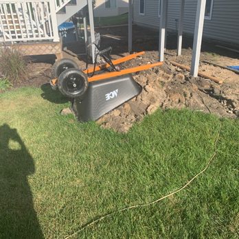 Eversman Concrete Solutions - Mound of dirt and disaster of an unfinished patio - Masonry/Concrete Near Me - Dorr, Michigan