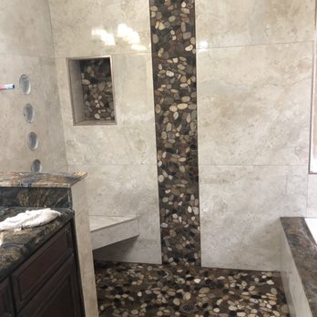 KG Tile & Marble - a bathroom with a walk in shower - General Contractors Near Me - Boca Raton, Florida KG Tile & Marble - a bathroom with a walk in shower - General Contractors Near Me - Boca Raton, Florida