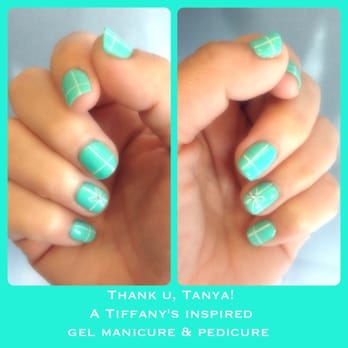Joie Nails & Spa - 4/24/13 Thank u, Tanya! A Tiffany's inspired pedi & gel manicure - Nail Salons Near Me - Murrieta, California
