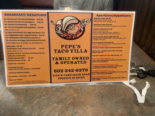 Menu photo 5 Pepe's Taco Villa Phoenix, AZ Menu photo 5 Pepe's Taco Villa Phoenix, AZ