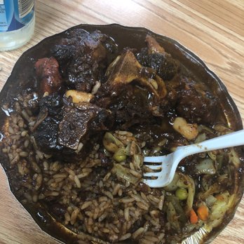 Carribean Grill - Oxtail rice and peas with veggies and a creame Jamaican Soda. Although, my oxtail were tender, It fell lack of flavor. - Caribbean Near Me - Glenarden, Maryland Carribean Grill - Oxtail rice and peas with veggies and a creame Jamaican Soda. Although, my oxtail were tender, It fell lack of flavor. - Caribbean Near Me - Glenarden, Maryland