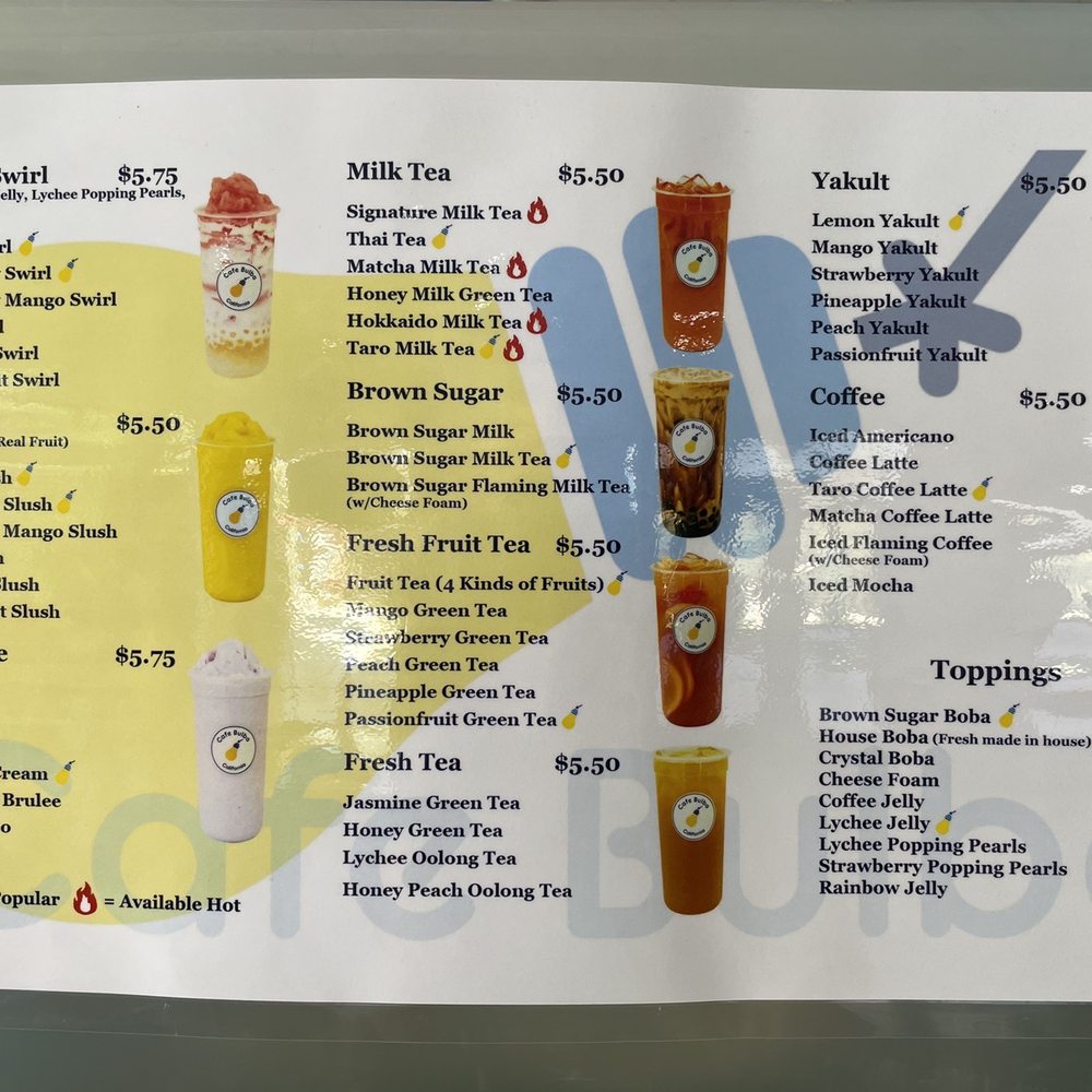 Cafe Bulba - Menu - Bubble Tea Near Me - Anaheim, California