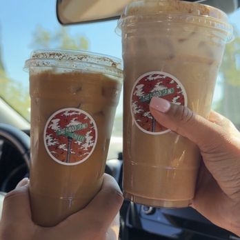 The Hood Grind Coffee - Horchata Cold Brew (Left) / Banana Bread Latte (Right) - Coffee & Tea Near Me - Rialto, California The Hood Grind Coffee - Horchata Cold Brew (Left) / Banana Bread Latte (Right) - Coffee & Tea Near Me - Rialto, California