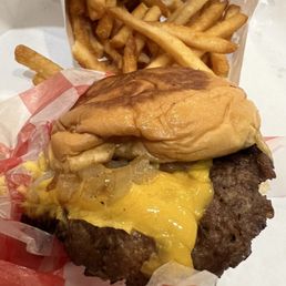 Double Cheeseburger and Fries