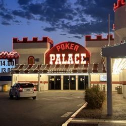 Poker Palace Casino - Front smoking side entrance and current prices on prime rib