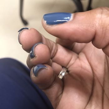 Polished Nail Spa - Chip on OTHER thumb and lifting of polish on middle finger - Nail Salons Near Me - Scottsdale, Arizona Polished Nail Spa - Chip on OTHER thumb and lifting of polish on middle finger - Nail Salons Near Me - Scottsdale, Arizona