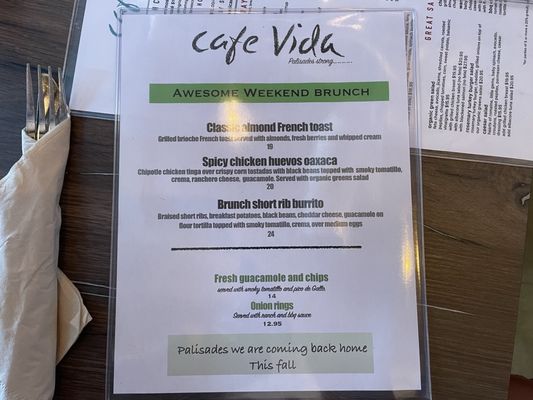 Menu photo 2 Cafe Vida Culver City, CA Menu photo 2 Cafe Vida Culver City, CA