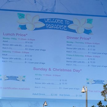 Paradise Buffet - Menu - Buffets Near Me - Bell, California Paradise Buffet - Menu - Buffets Near Me - Bell, California
