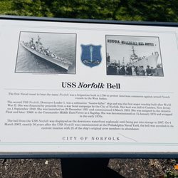USS Norfolk Bell - USS Norfolk Bell info board