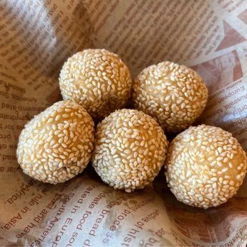 Seven Grams - Mini sesame balls with red bean paste - Chinese Near Me - Tustin, California Seven Grams - Mini sesame balls with red bean paste - Chinese Near Me - Tustin, California