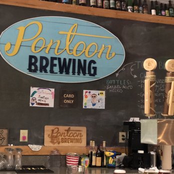 Pontoon Brewing - Bar area + logo - Breweries Near Me - Sandy Springs, Georgia Pontoon Brewing - Bar area + logo - Breweries Near Me - Sandy Springs, Georgia