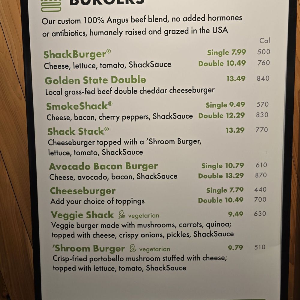 Shake Shack Ice Blocks - Burgers Near Me - Sacramento, California