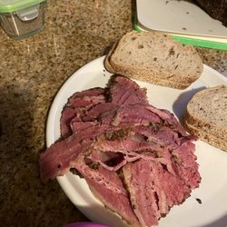 Wyckoff Prime Meats - Some home cured pastrami made from a prime brisket point they sold me. Top shelf!