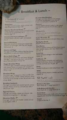 Menu photo 8 Cedar Mountain Cafe Cedar Mountain, NC