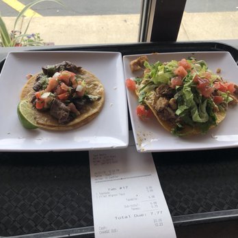 Taco Maya - Nice presentation. Filet taco, chicken tostada - Mexican Near Me - Niles, Illinois