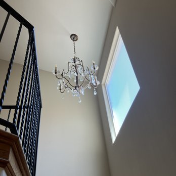 WCA Electric - Replaced this light fixture and was so careful with the crystals. It's the perfect height. - Electricians Near Me WCA Electric - Replaced this light fixture and was so careful with the crystals. It's the perfect height. - Electricians Near Me