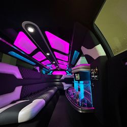 Elite Car & Limo Service - Interior picture Stretch Limousine white 10 passengers .
Ready for the wedding season