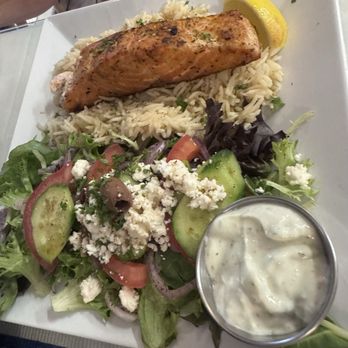 Athena Gyro - Salmon Plate - Greek Near Me - Palm Desert, California Athena Gyro - Salmon Plate - Greek Near Me - Palm Desert, California