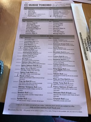 Menu photo 6 Sushi Tokoro Chicago, IL Menu photo 6 Sushi Tokoro Chicago, IL