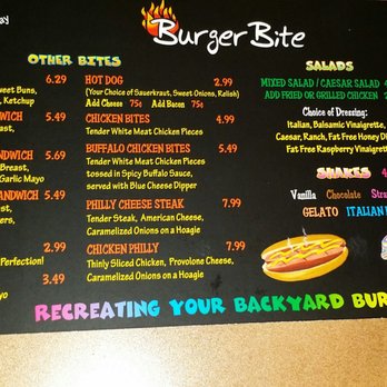 Burger Bite - Side Two Of Menu - Burgers Near Me - West Hempstead, New York
