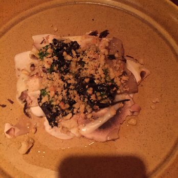 Mabel Gray - Mushroom Carpaccio paired with Champagne. Best thing on the menu. - New American Near Me - Hazel Park, Michigan