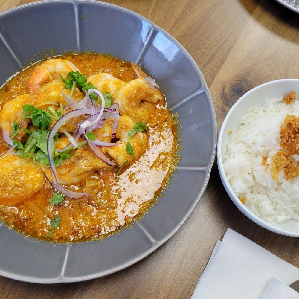 Amayar Kitchen - Shrimp Curry with Coconut Rice - Burmese Near Me - Maywood, New Jersey Amayar Kitchen - Shrimp Curry with Coconut Rice - Burmese Near Me - Maywood, New Jersey