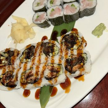 Kyoto Sushi & Steak - Salmon skin roll and spicy yellow tail - Sushi Bars Near Me - Georgetown, Texas Kyoto Sushi & Steak - Salmon skin roll and spicy yellow tail - Sushi Bars Near Me - Georgetown, Texas