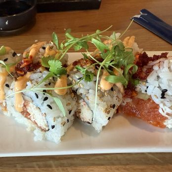 Sandfish Sushi & Whiskey - Sweet and spicy roll - Sushi Bars Near Me - Phoenix, Arizona Sandfish Sushi & Whiskey - Sweet and spicy roll - Sushi Bars Near Me - Phoenix, Arizona