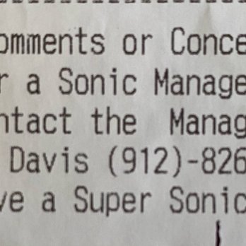 Sonic Drive-In - Called... and this manager doesn't exist. - Fast Food Near Me - Rincon, Georgia