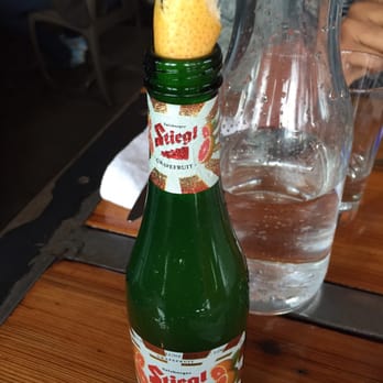 Burger Up - The Stiegl Radler Paloma ($7). Very strong! - New American Near Me - Nashville, Tennessee
